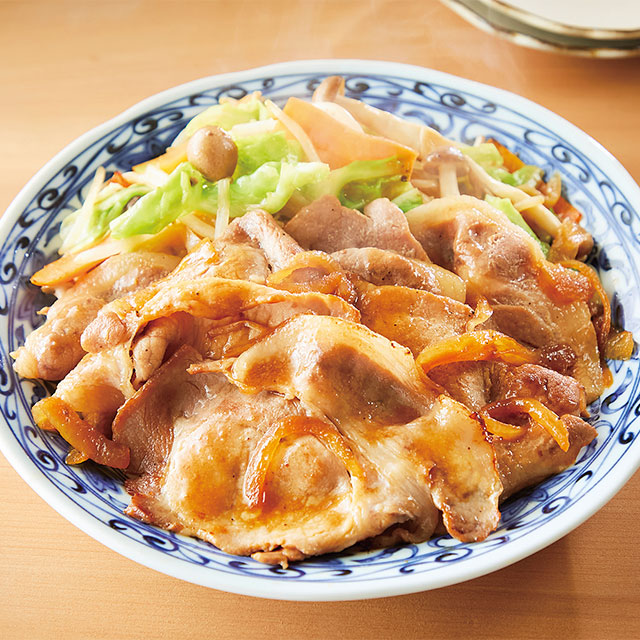 野菜と食べよう！産直豚ロースのコク甘醤油味